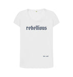 White Rebellious Scoop Neck Tee