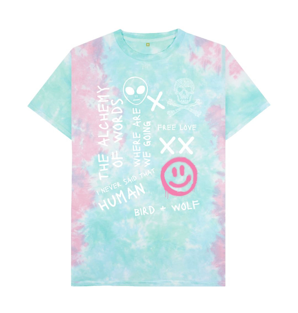 Pastel Tie Dye Graffiti Tie Dye T Shirt