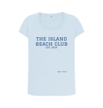 Sky Blue The Island Beach Club Scoop Neck Tee