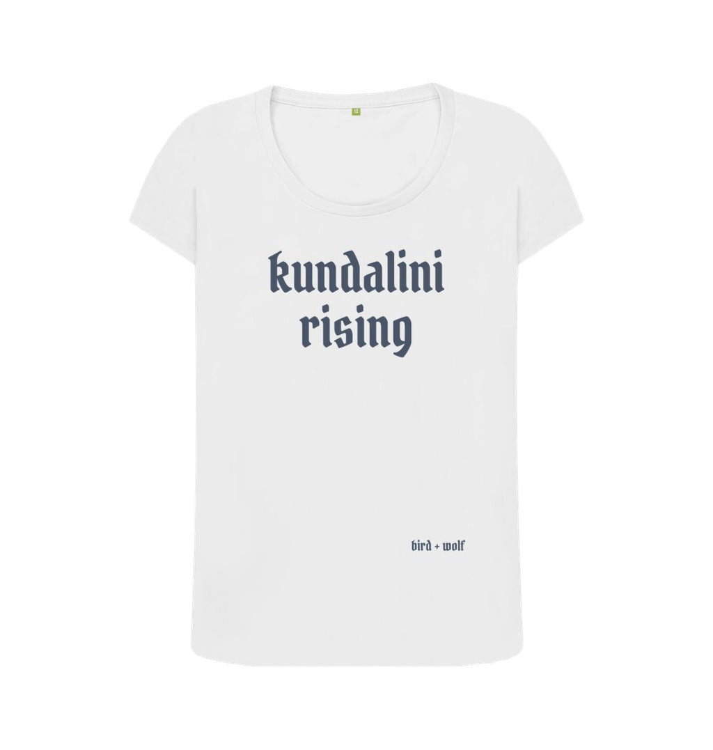 White Kundalini Rising Scoop Tee