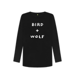 Black Printed Long Sleeve T Shirt Front