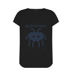 Black Spaceman V Neck Tee