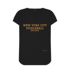 Black New York C ity Pickleball V Neck Tee