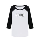 Black-White Soho Baseball Tee