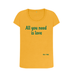 Mustard Printed T-shirt Front