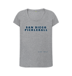 Athletic Grey San Diego Pickleball Scoop Neck Tee