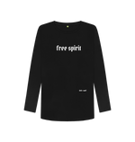 Black Printed Long Sleeve T Shirt Front