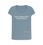 Stone Blue San Francisco Pickleball Scoop Neck Tee