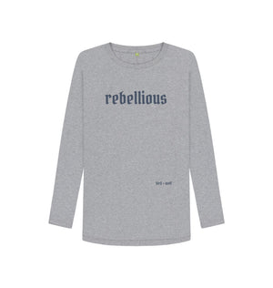 Athletic Grey Rebellious Long Sleeve Tee