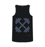 Black Dumbbells Fitted Vest