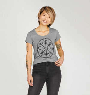 Viking Symbol Scoop Neck Tee