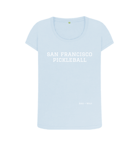 Sky Blue San Francisco Pickleball Scoop Neck Tee