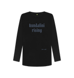 Black Printed Long Sleeve T Shirt Front
