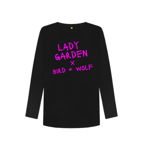 Black LG X B+W Long Sleeve Tee (Pink Lettering)