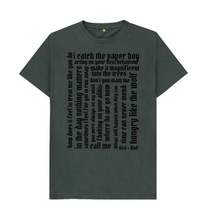 Dark Grey Lyrical Classic Tee (Gothic Lettering)