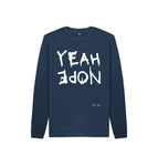 Navy Blue Yeah Nope Kids Sweatshirt