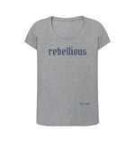 Athletic Grey Rebellious Scoop Neck Tee