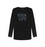 Black Printed Long Sleeve T Shirt Front