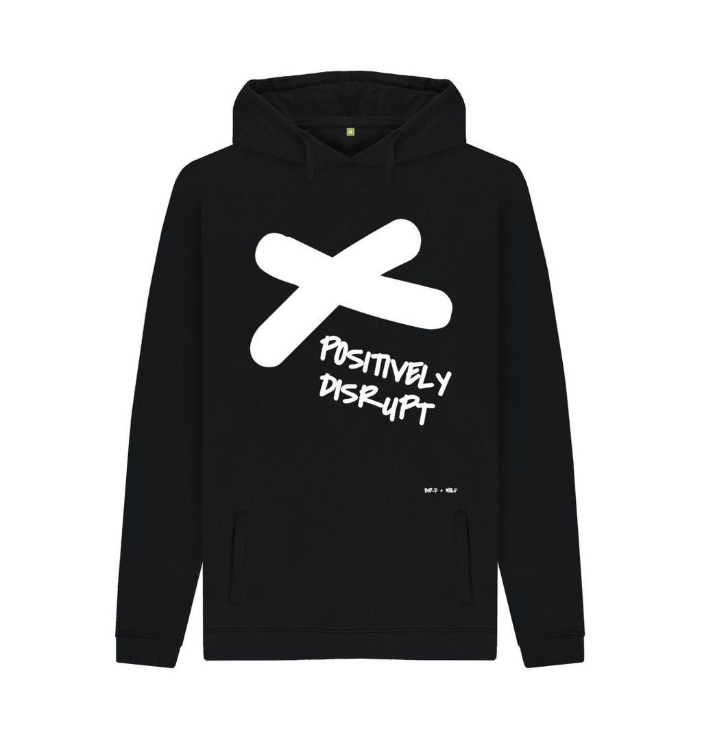 Black Positively Distrupt Chunky Hoodie