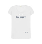 White Find Balance Scoop Tee