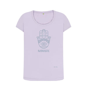 Violet Namaste Scoop Neck T Shirt