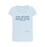 Sky Blue The Island Beach Club Scoop Neck Tee