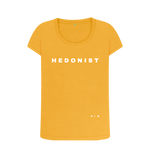 Mustard Hedonist Scoop Neck Tee (White\/Spaced)