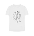 White Love Not War Slim Fit Tee