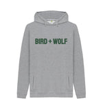 Light Heather Bird + Wolf Chunky Hoodie (Khaki Lettering)