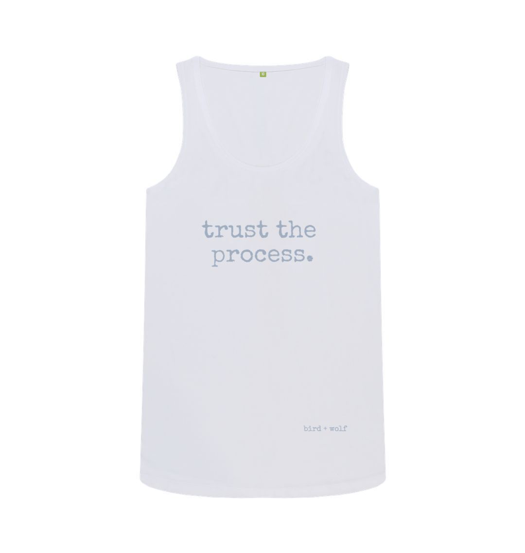 White Trust The Process Vest Top