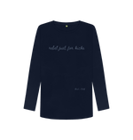 Navy Blue Rebel Just For Kicks Long Sleeve Tee