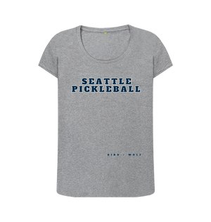 Athletic Grey Seattle Pickleball Scoop Neck Tee