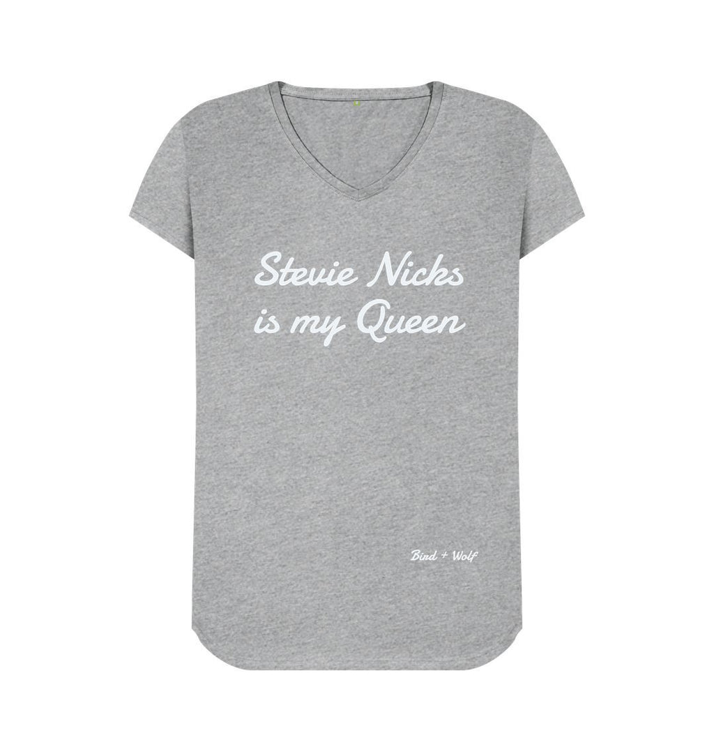 Athletic Grey Stevie Nicks is my Queen V Neck Tee