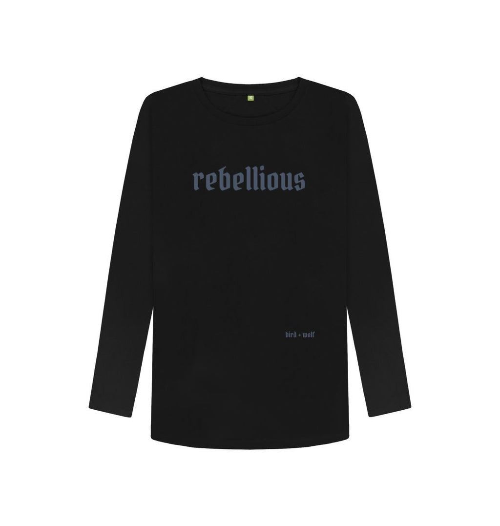 Black Rebellious Long Sleeve Tee