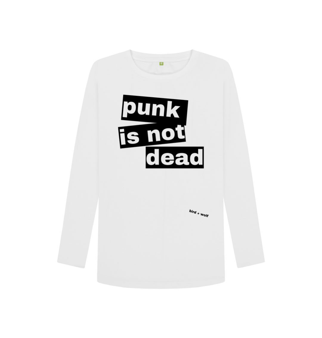 White Punk Is Not Dead Long Sleeved Tee