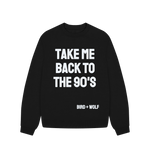 Black Printed Sweater Front
