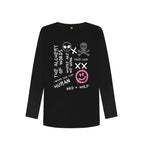 Black Graffiti Long Sleeve Tee