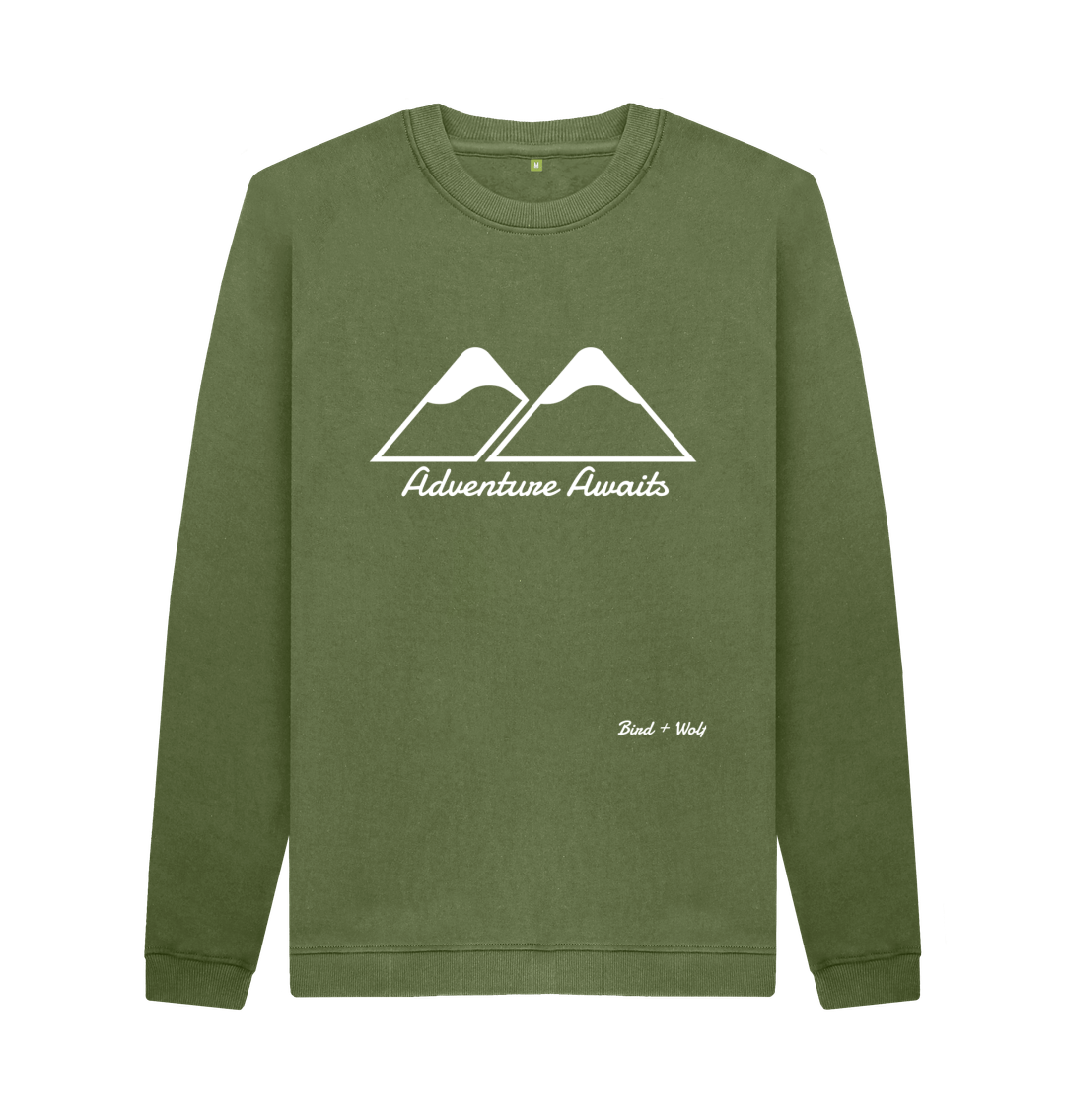 Khaki Adventure Awaits Cosy Sweatshirt