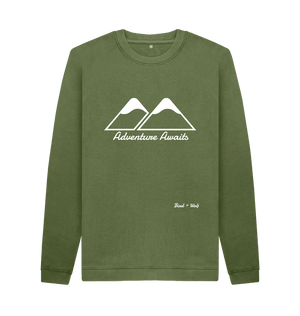 Khaki Adventure Awaits Cosy Sweatshirt