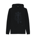 Black Printed Hoody Front