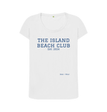 White The Island Beach Club Scoop Neck Tee