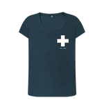 Denim Blue Printed T-shirt Front