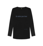 Black Printed Long Sleeve T Shirt Front