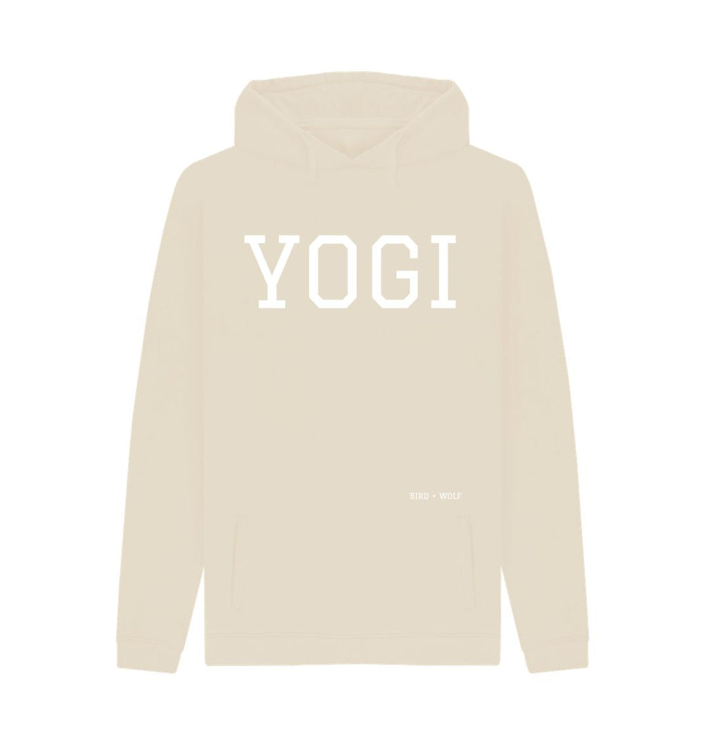 Oat YOGI Chunky Hoodie (White Lettering)