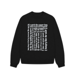 Black Lyrical Oversized Sweatshirt