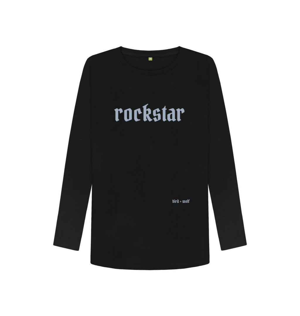 Black Rockstar Long Sleeve Tee