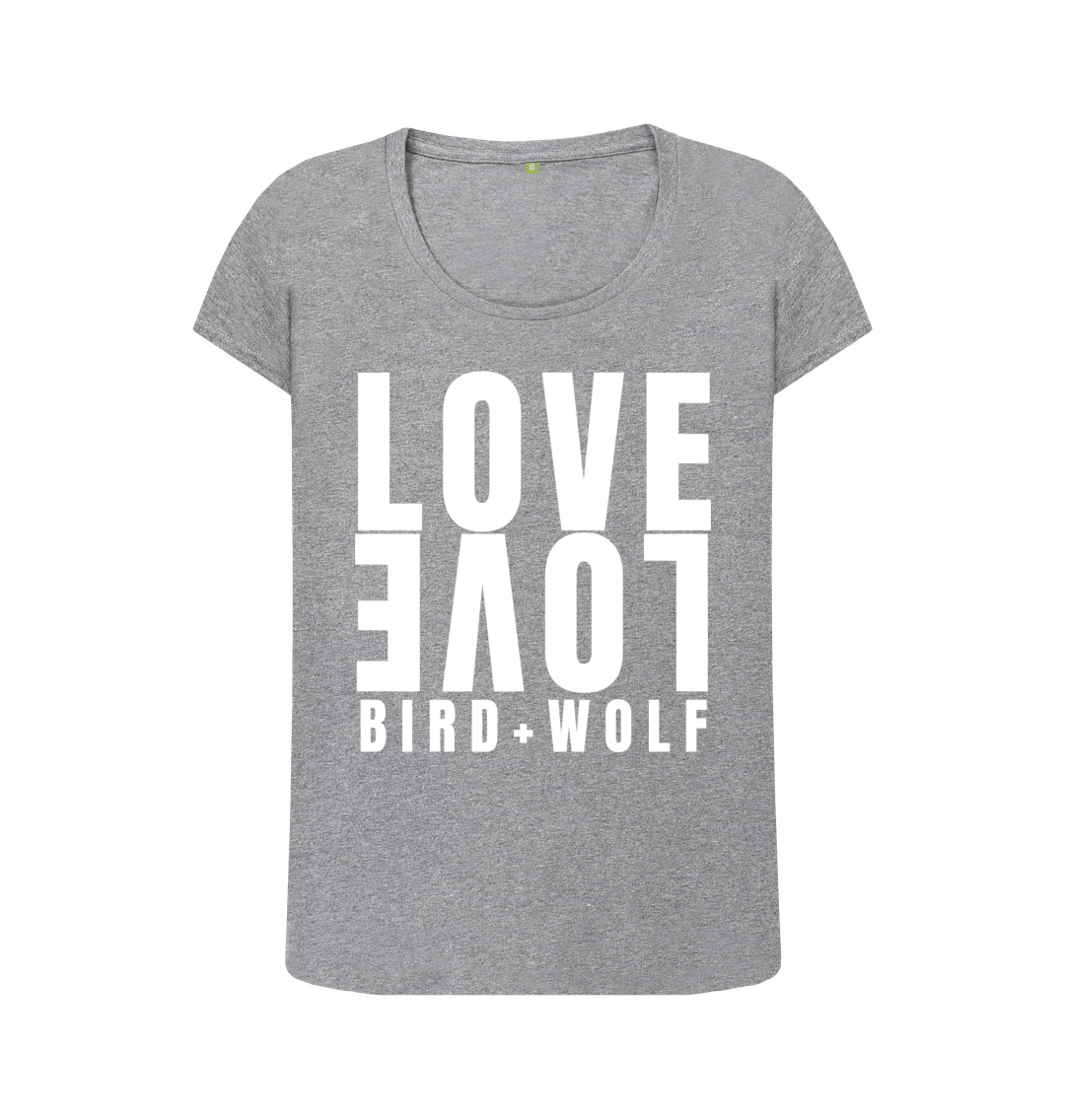 Athletic Grey Love Love Scoop Tee