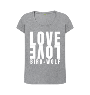 Athletic Grey Love Love Scoop Tee