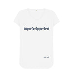 White Imperfectly Perfect V Neck Tee