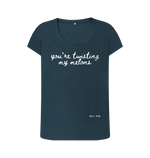 Denim Blue Printed T-shirt Front